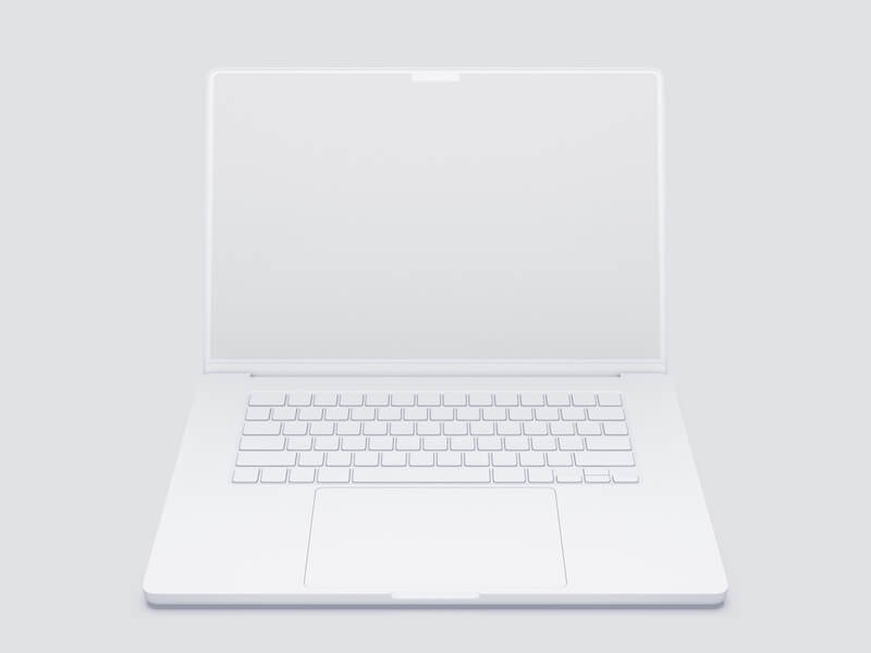 MacBook Pro 16 inch Clay Mockups, 10
