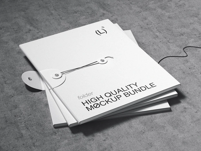 Qubus, Photorealistic Folder Mockups, US, 18