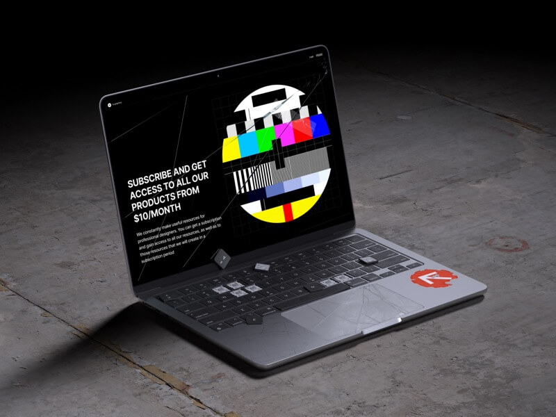 Bvge, Premium Quality MacBook Air Mockup and Sticker Mockup, 04