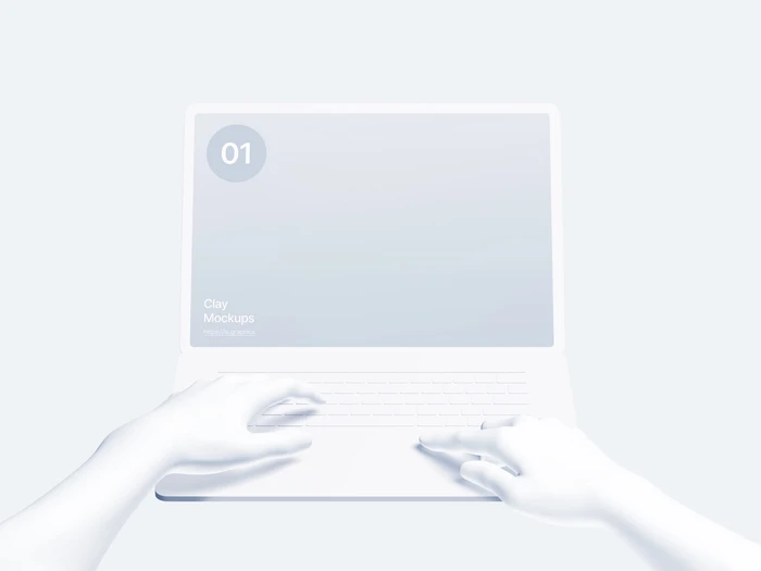 Hands Clay Mockups, 08
