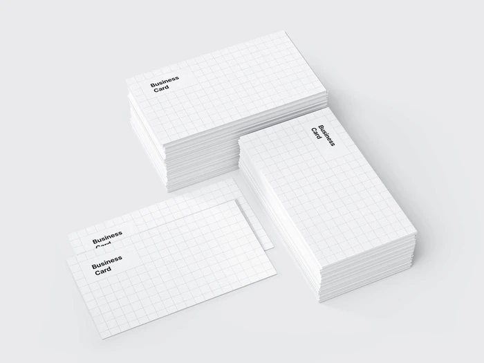 Business Card Mockups, US-Angled, 12