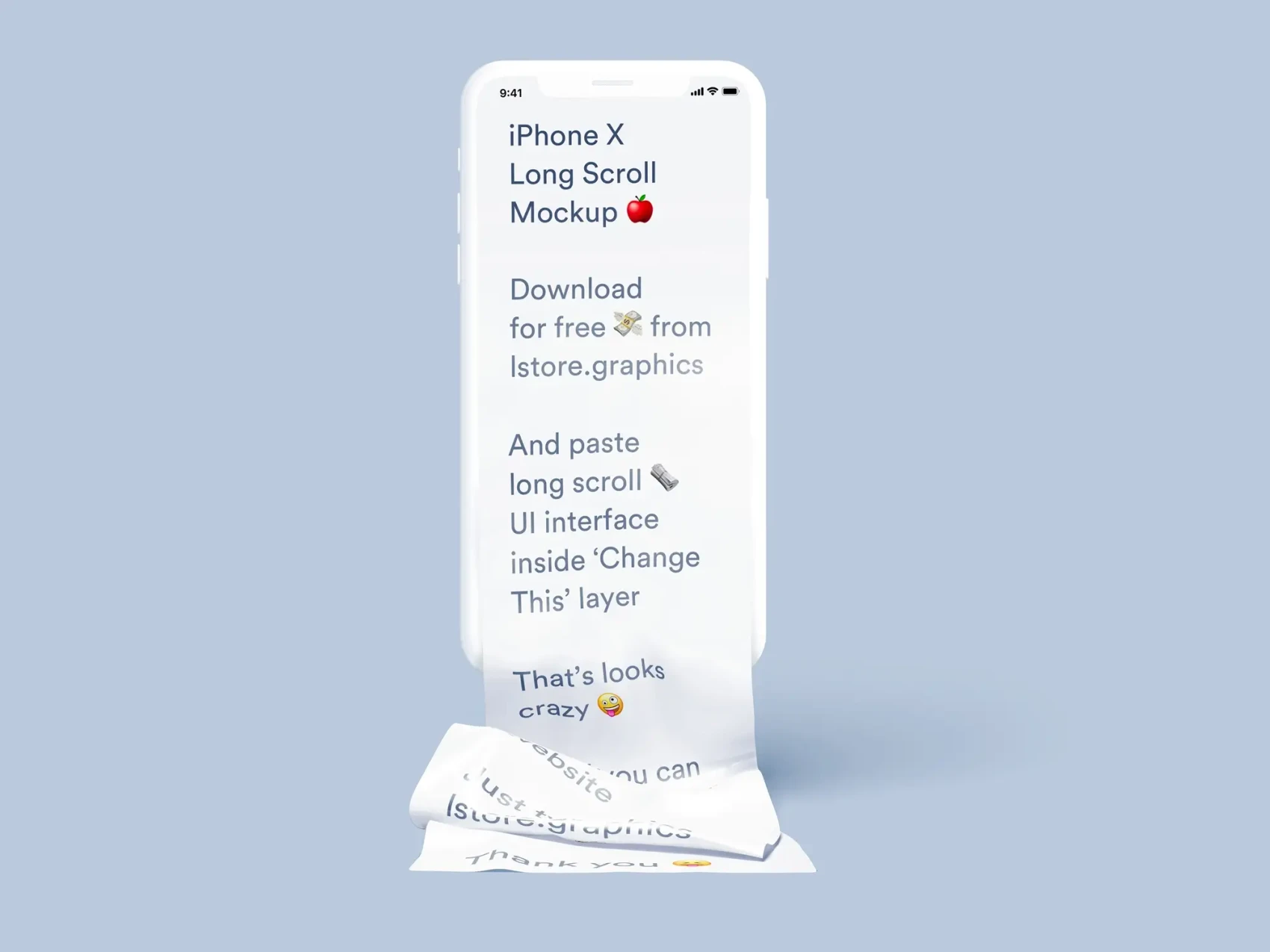 Free Long Scroll iPhone X Mockup 7
