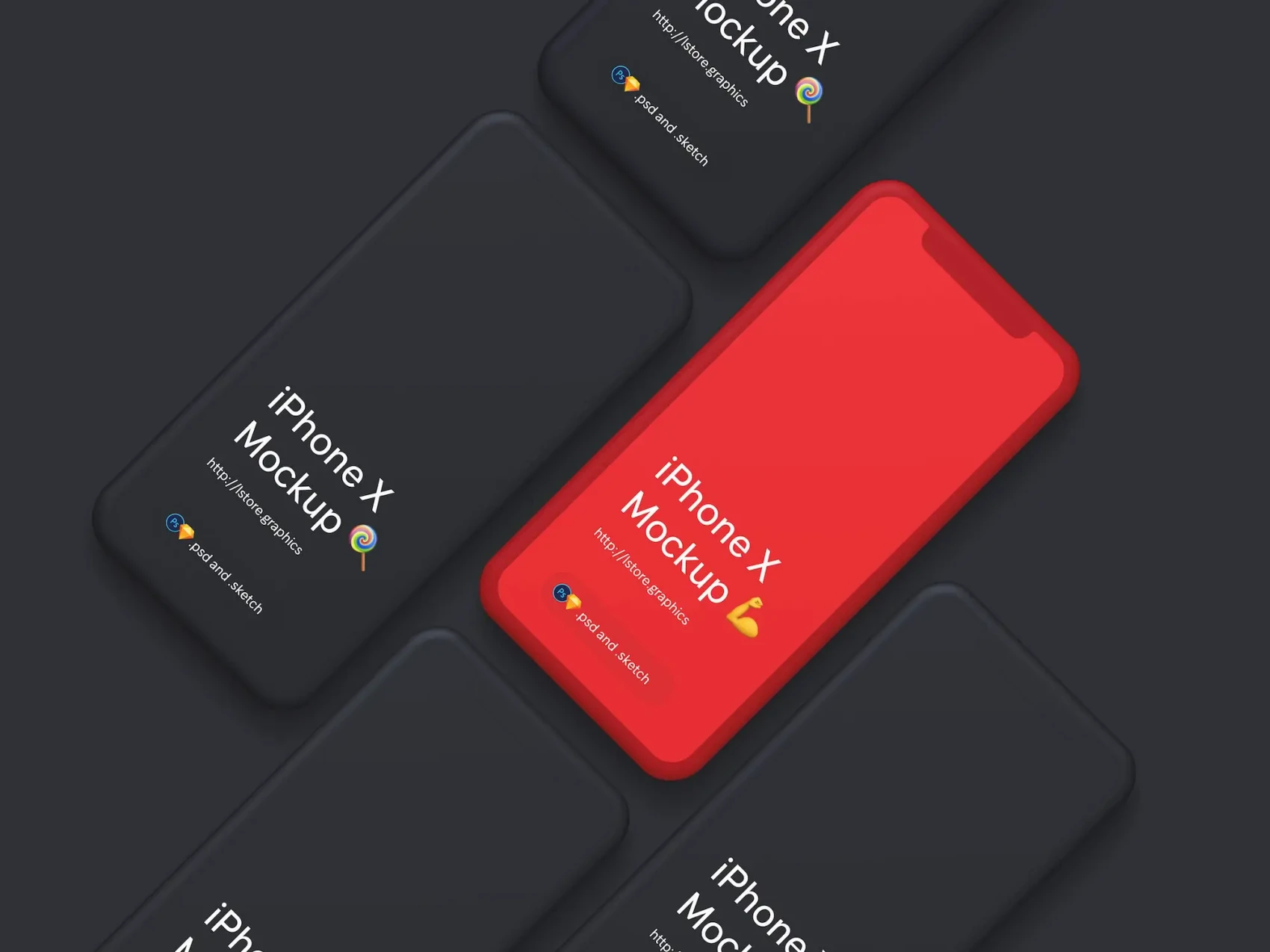 Simple iPhone X Mockups 3