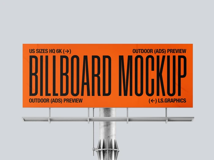 Billboard Mockup, Isolated, EU Scene 01