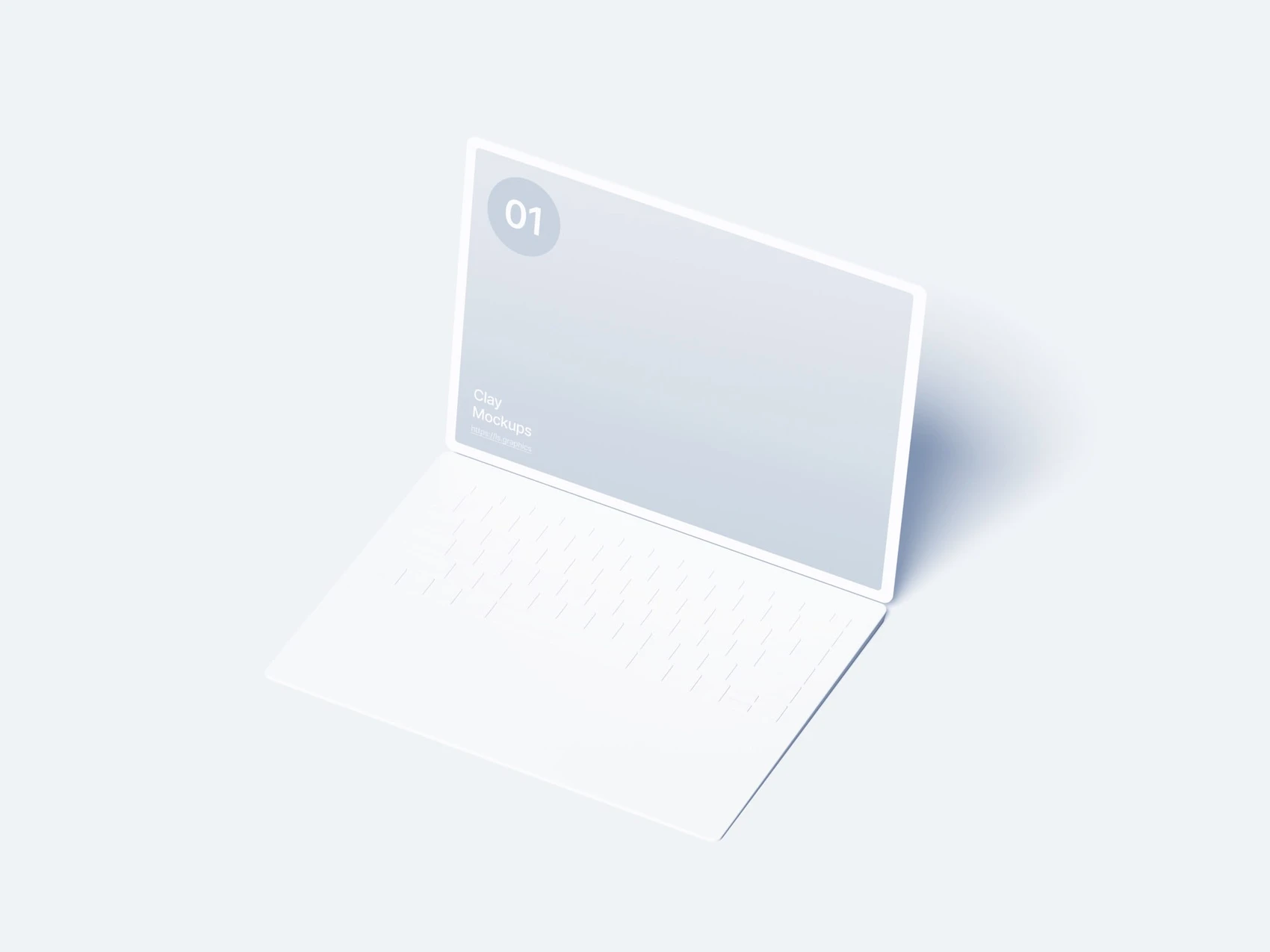 Laptop Clay Mockups, 04