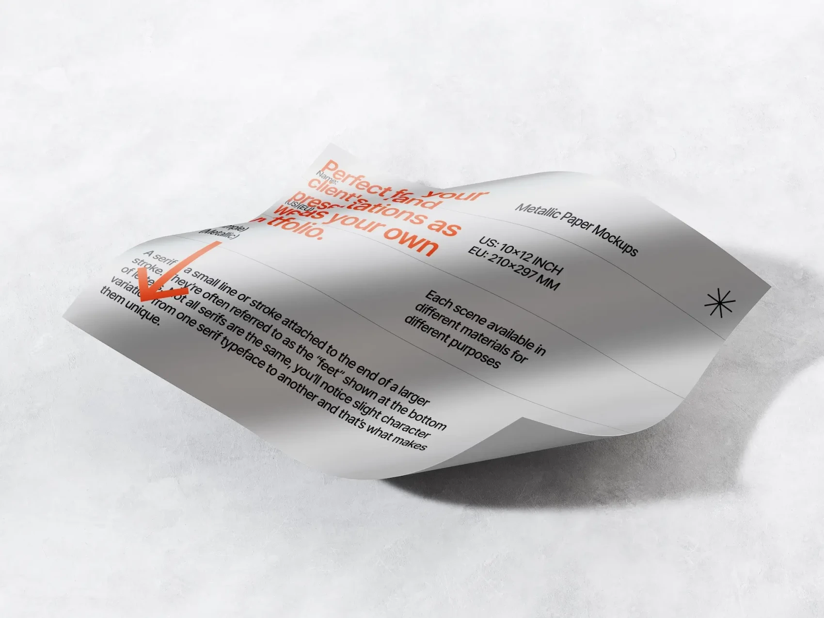 Metallic Paper Mockups 12