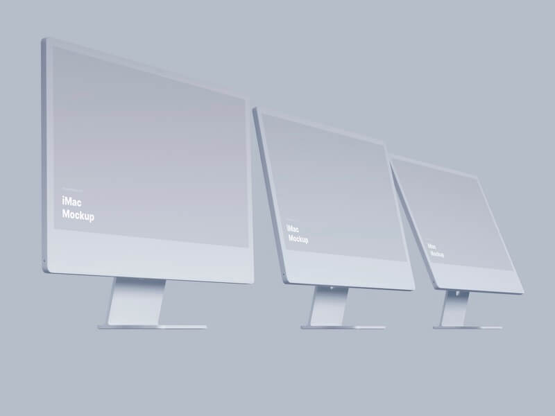 iMac 24-inch Clay Mockups, 14