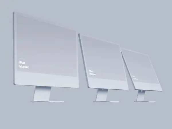iMac 24-inch Clay Mockups, 14