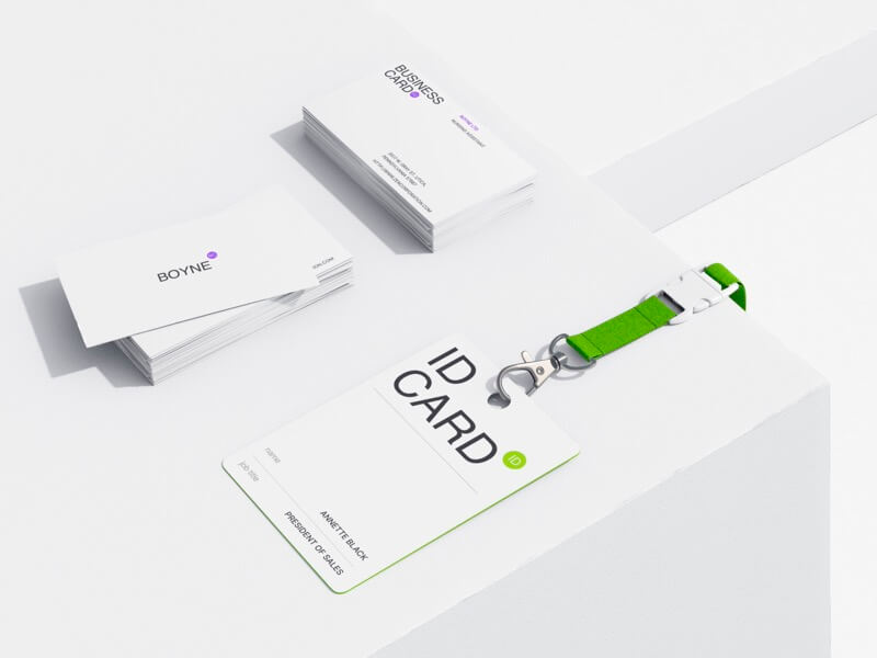 Boyne, Business Card Mockups and ID Card Mockup, US, 01