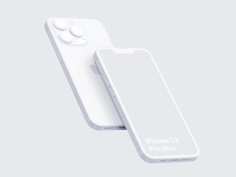 iPhone 13 Pro Clay Mockups: 09