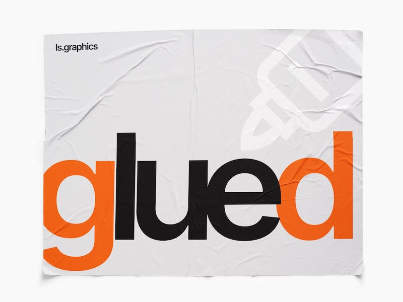 Glued Paper Mockup, US, Glossy, 21