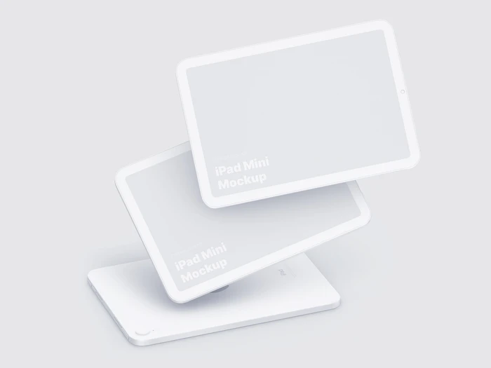 iPad Mini Clay Mockups, 03