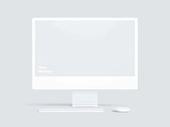 Free iMac 24-inch (2021) Mockup