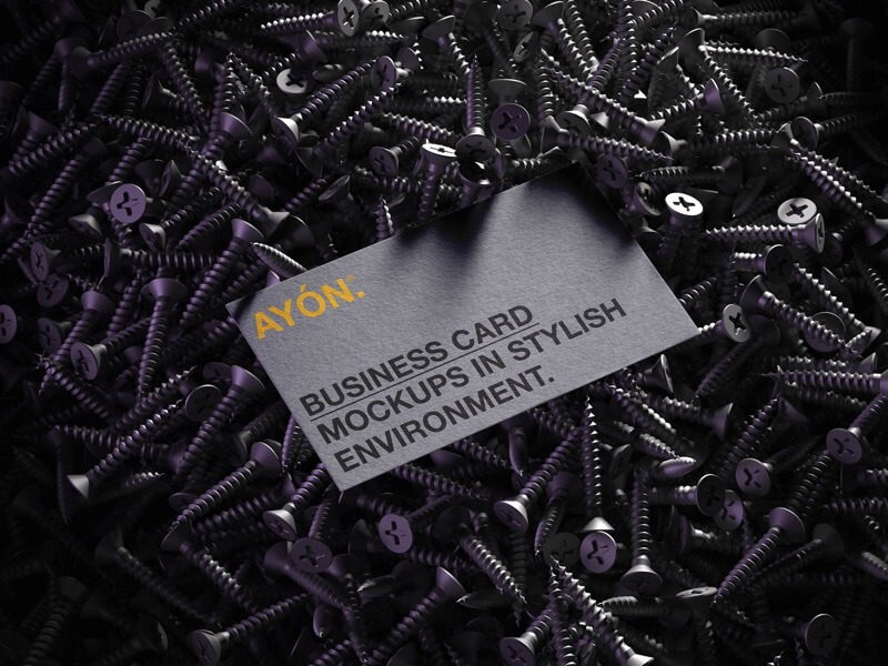 Ayon, Business Card Mockup, US, 01