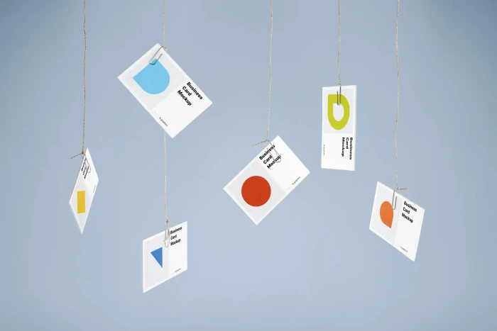 Free Hanging Business Card Mockups