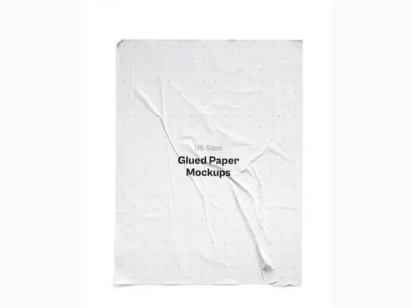Glued Paper Mockup, US Glossy, 11