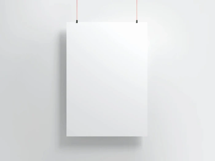 Free Hanging Poster Mockup