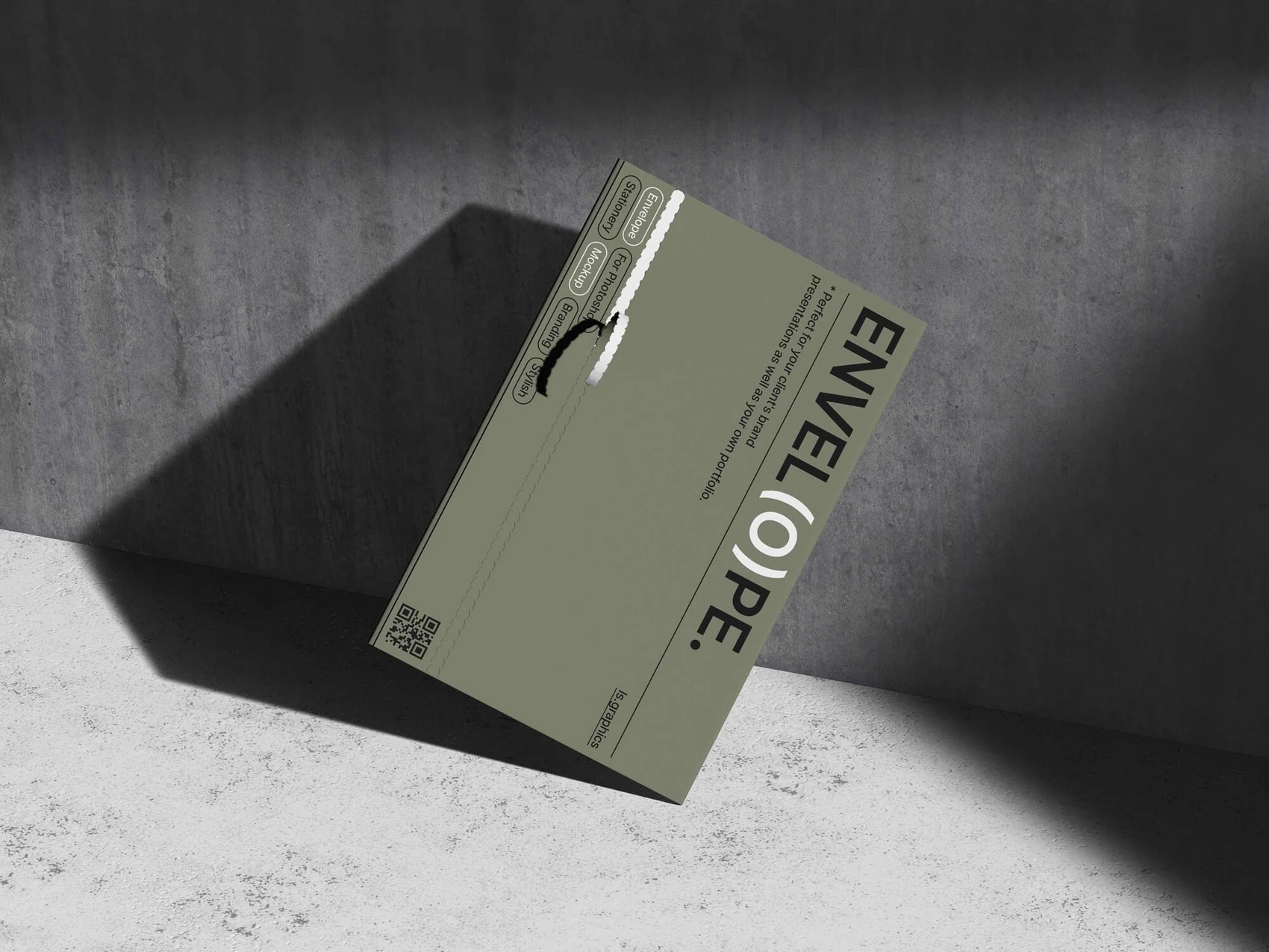 Oisin, Envelope Mockup with Realistic Shadows, US, 10 1