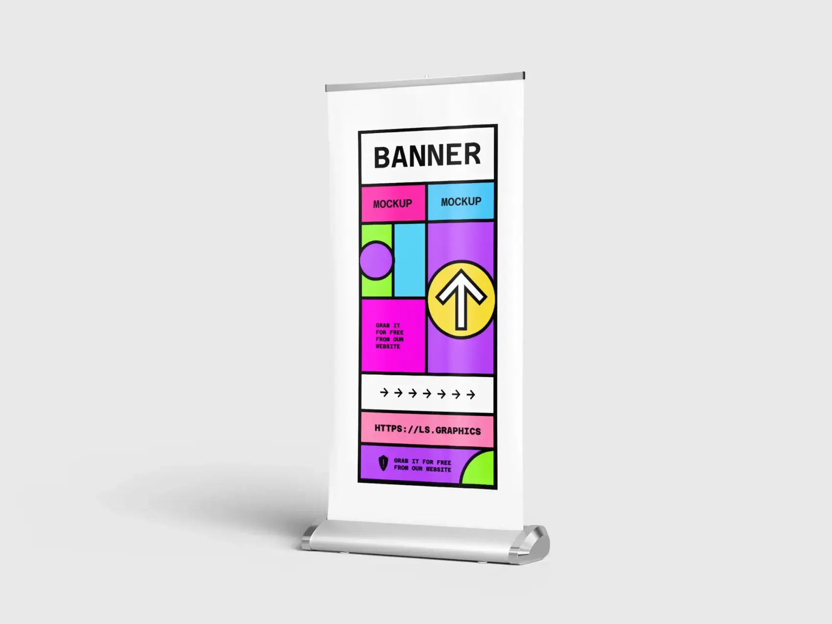 Free Roll-up Standing Banner Mockup 1