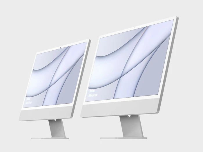 iMac 24-inch Mockups, 11