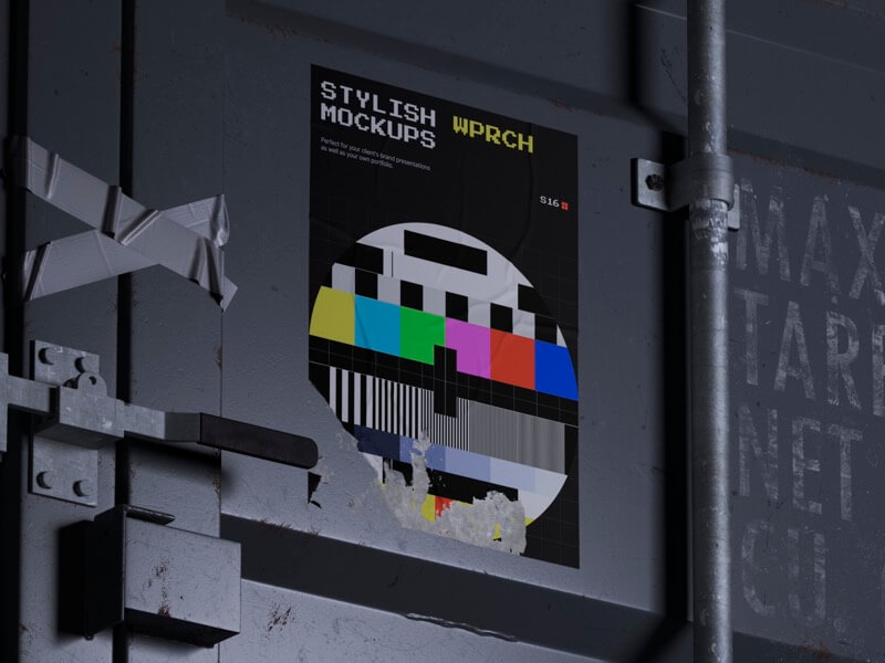 Bvge, Poster Mockup in Dark Color Setting, EU, 01