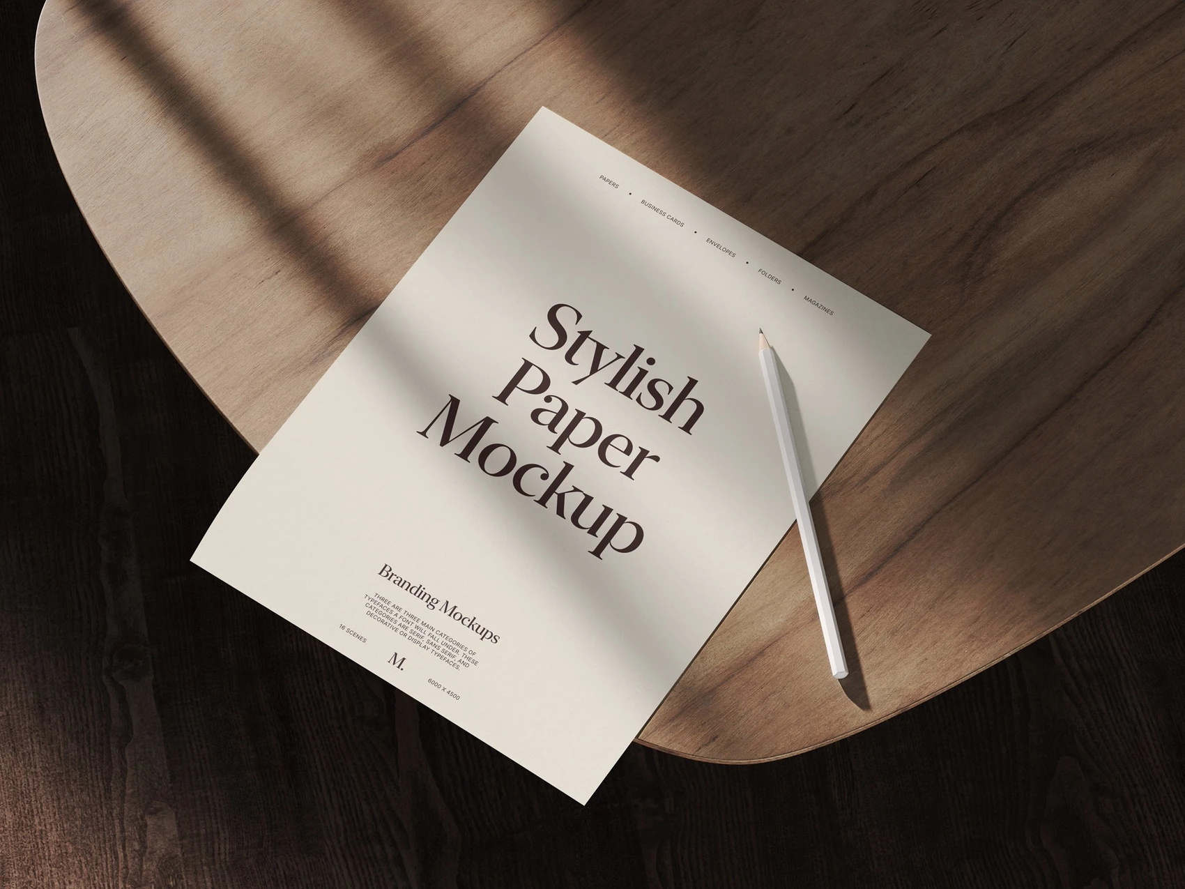 Muele, Paper Mockup with Beautiful Shadows, US, Scene 04 1