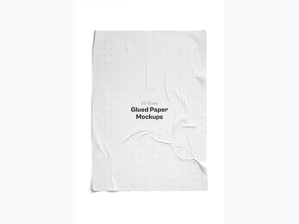 Glued Paper Mockup, EU Textured, 04