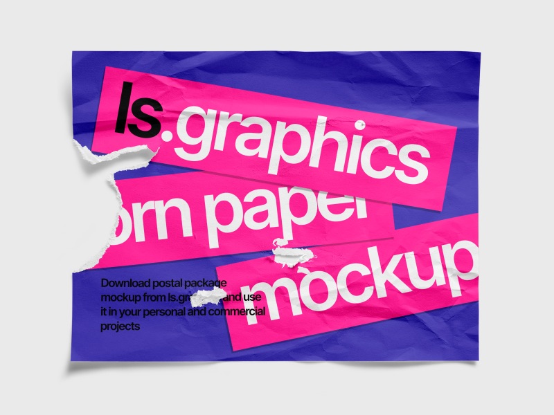 Torn Simple Poster Mockup, US, 01