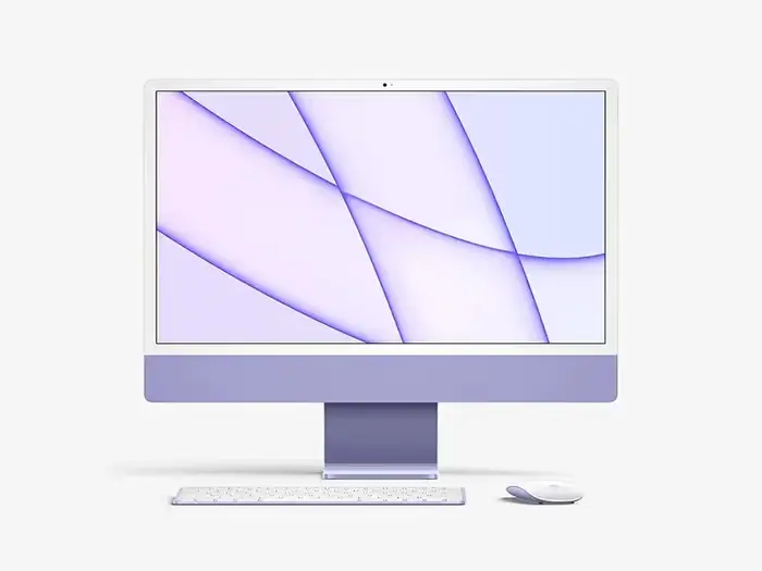Free iMac 24-inch (2021) Mockup