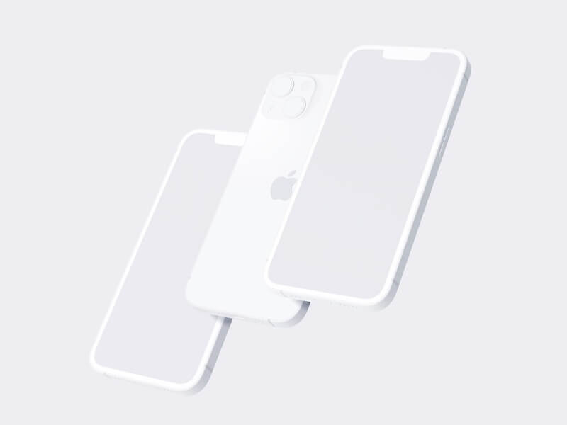iPhone 13 Clay Mockups, 04