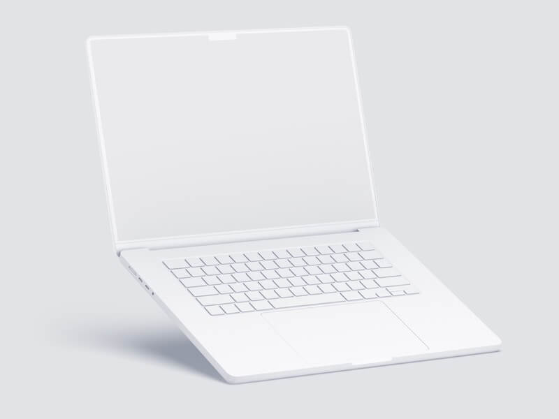 MacBook Pro 16 inch Clay Mockups, 07