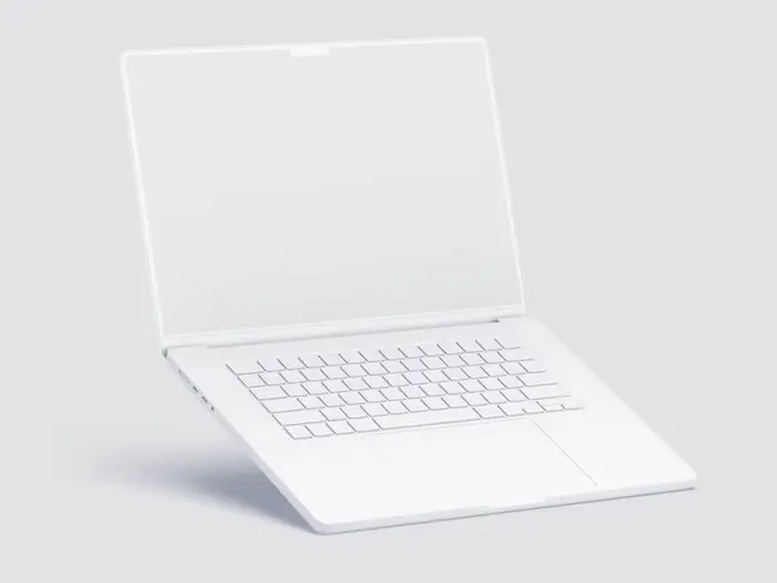 MacBook Pro 16 inch Clay Mockups, 07