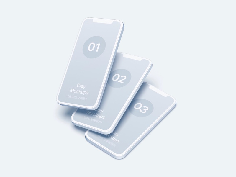 iPhone 12 Pro Clay Mockups, 03