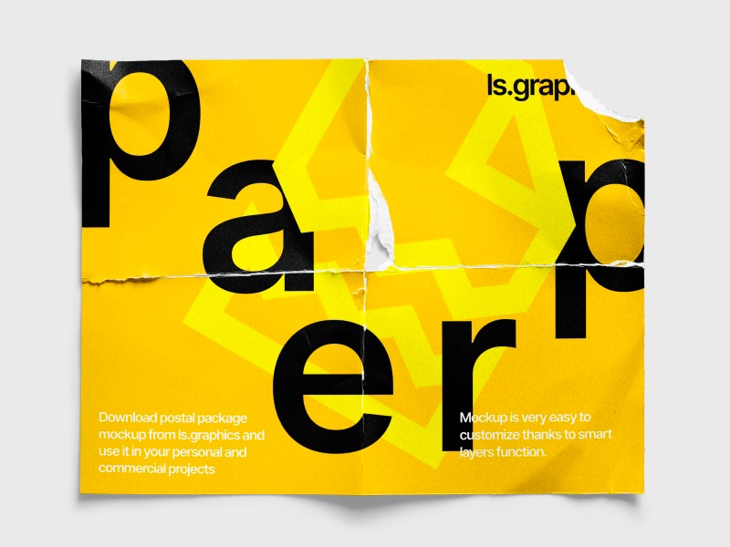 Torn Glossy Poster Mockup, US, 03