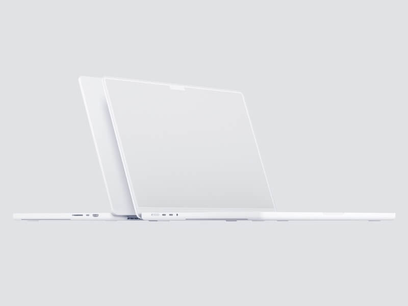 MacBook Pro 16 inch Clay Mockups, 12
