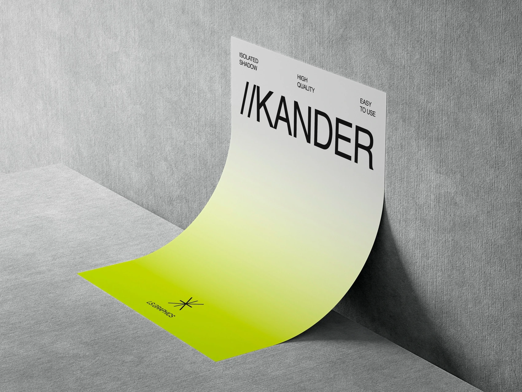 Kander, Elegant A4 Paper Mockup, US 11 1