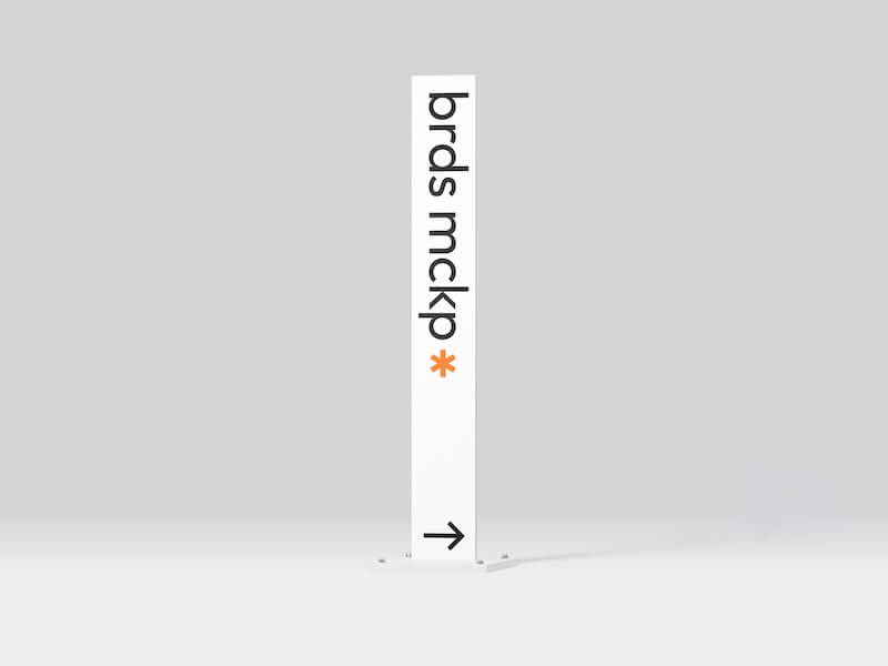 Beautiful Rendered Sign Mockup, Isolated, 05
