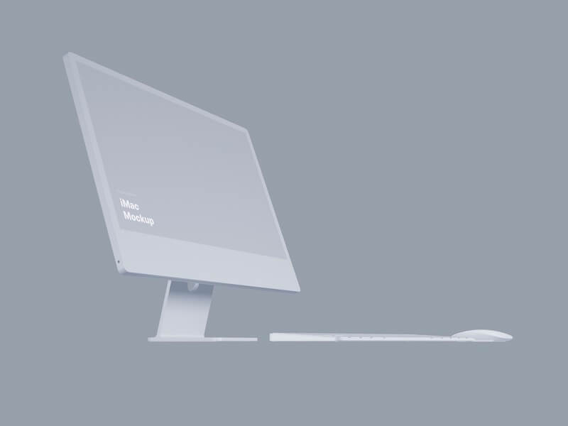 iMac 24-inch Clay Mockups, 02