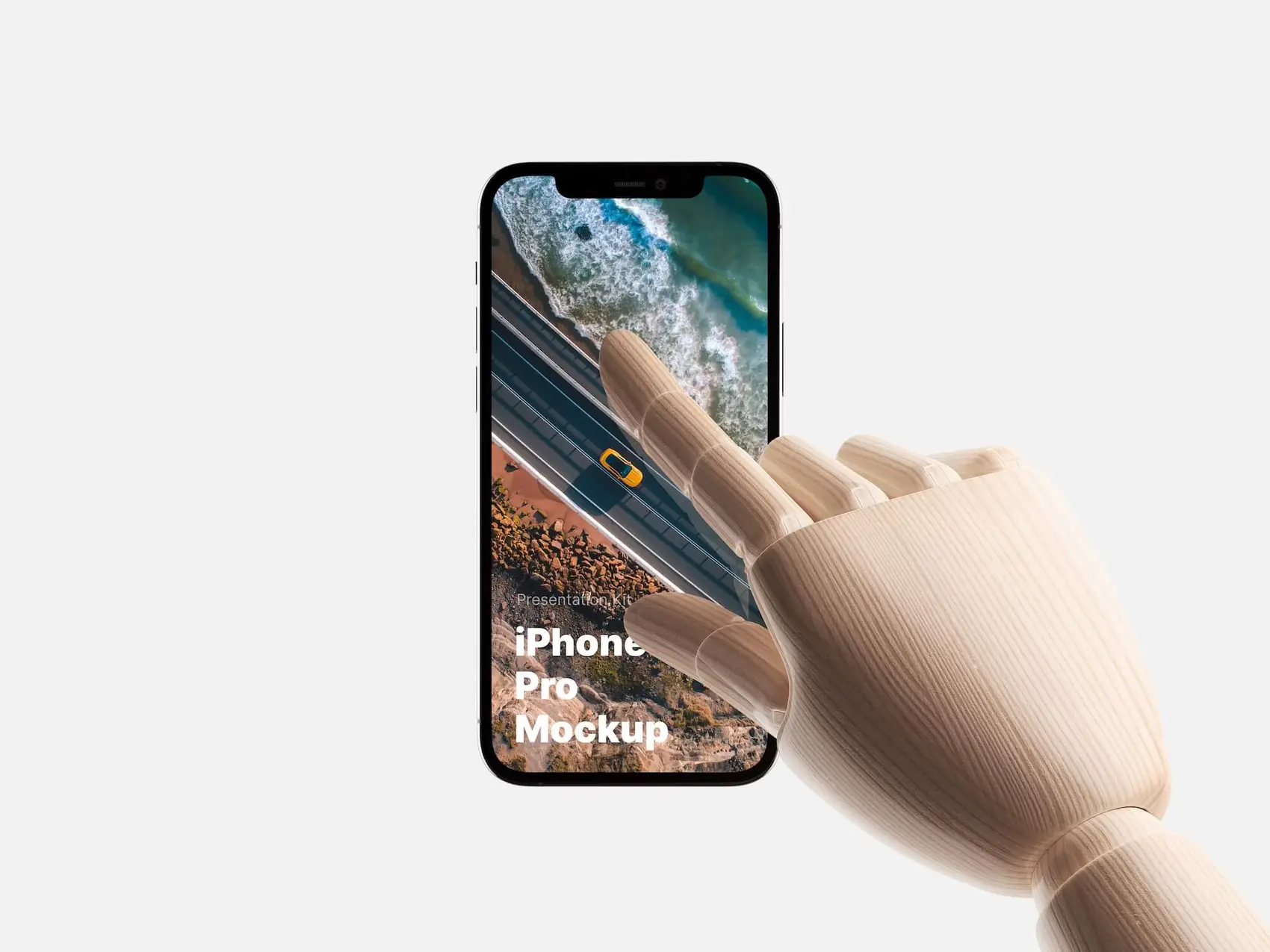 Wooden Hands iPhone 12 Pro Mockups, 09 1