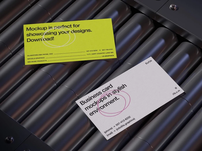 Ayon, Business Card Mockups, US, 16