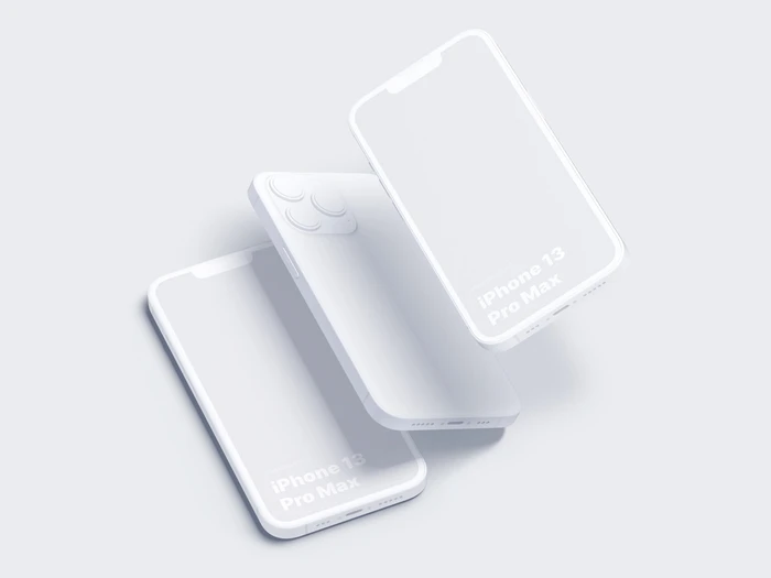 iPhone 13 Pro Clay Mockups: 05