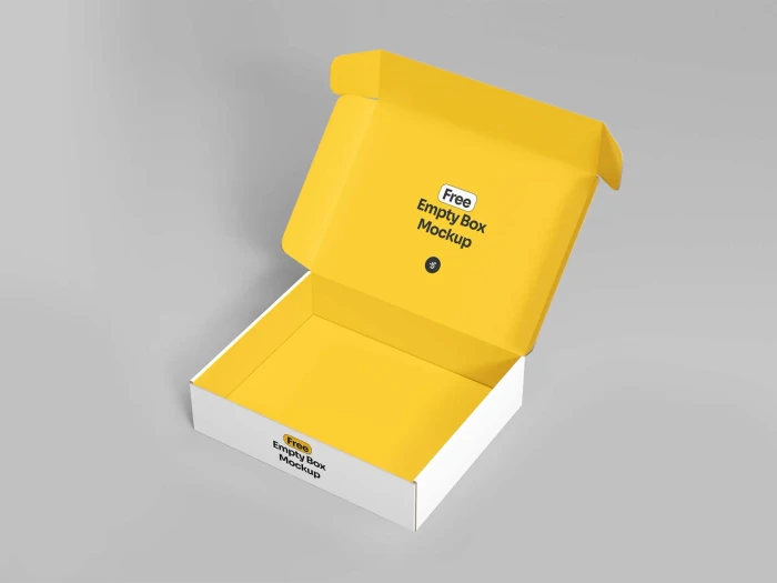 Free Empty Box Mockup 1