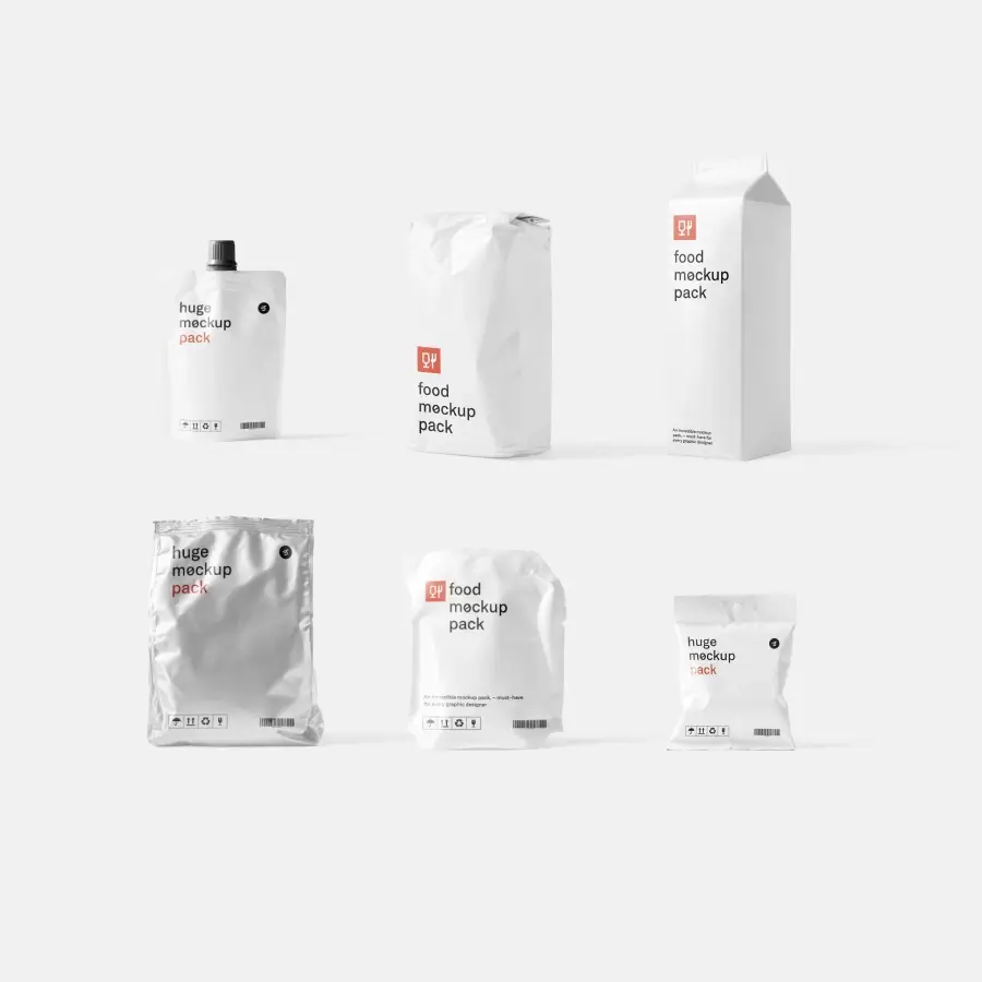 Food Packages Mockups