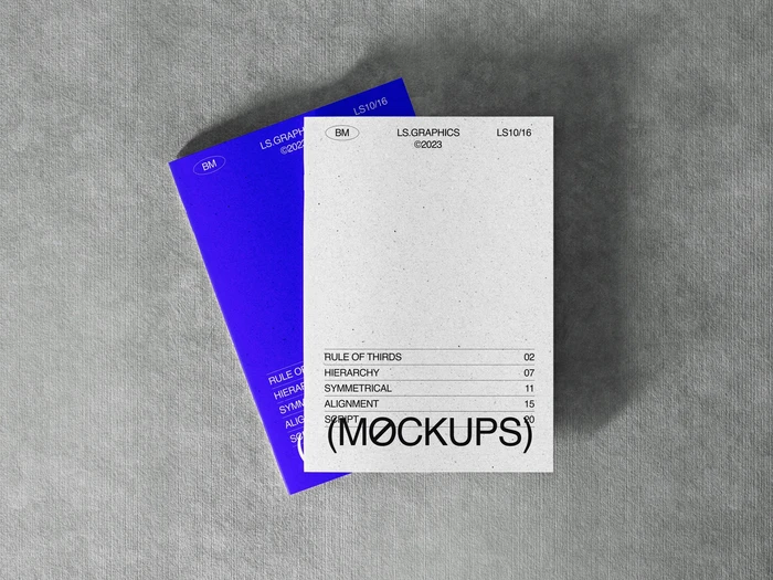 Kander, 2 Brochure Mockups in Top View, EU 05