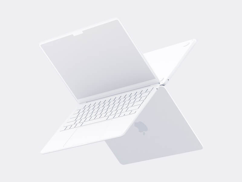 MacBook Air (M2) Clay Mockups, 20