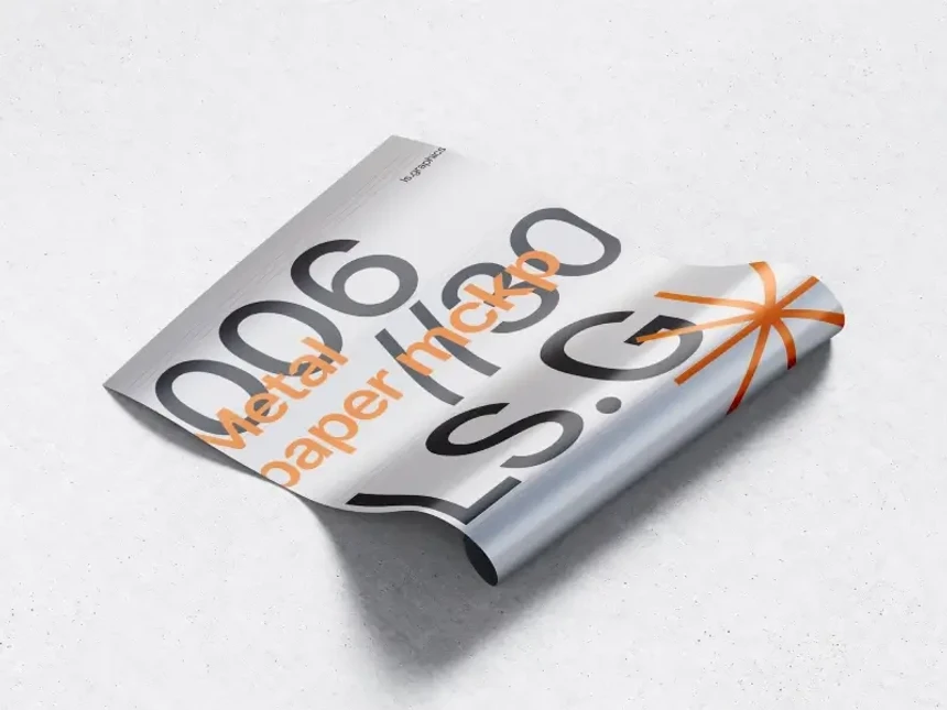 Metallic Paper Mockups 4