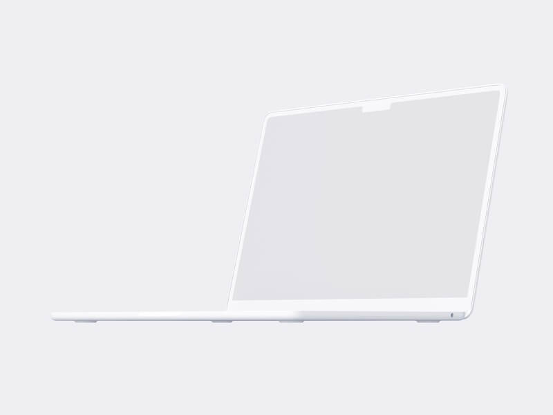 MacBook Air (M2) Clay Mockups, 02
