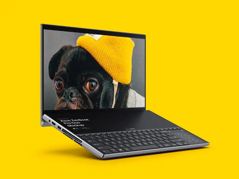 Free ZenBook Pro Duo Mockup