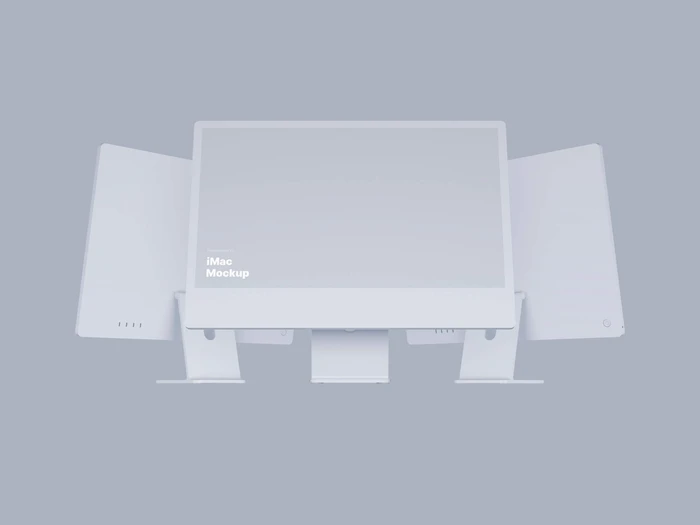 iMac 24-inch Clay Mockups, 07
