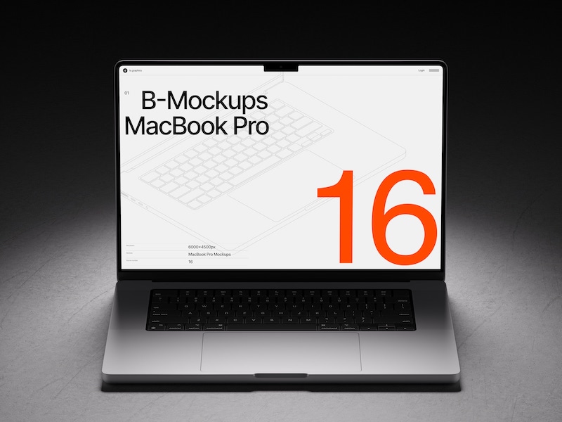 B-Mockups: Macbook Pro, 06